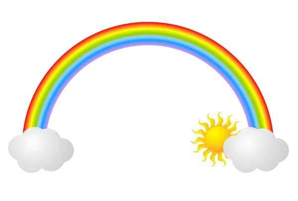 虹色鮮やかな梅雨アイコン — ストックベクタ