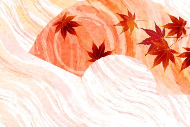 Sonbahar Japon kağıt arka plan sonbahar yaprakları