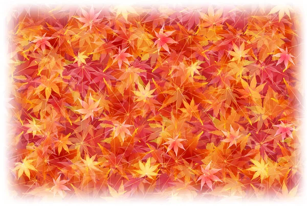 Herbst Blätter fallen japanisches Papier Hintergrund — Stockvektor