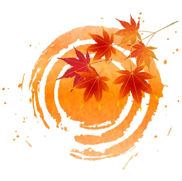 Herfst bladeren esdoorn herfst pictogram — Stockvector