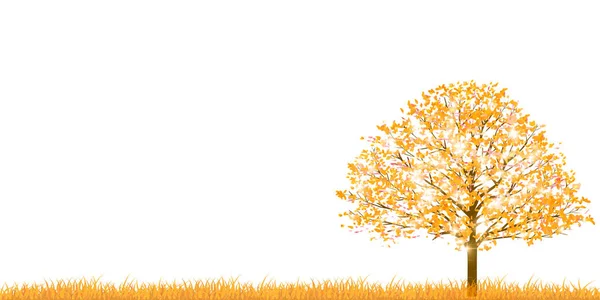 Maple foglie paesaggio sfondo — Vettoriale Stock