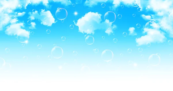 Sky cloud landscape background — Stock Vector