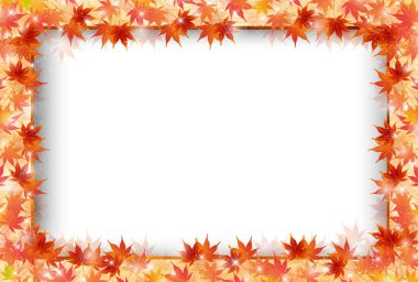 Akçaağaç sonbahar çerçeve arka plan