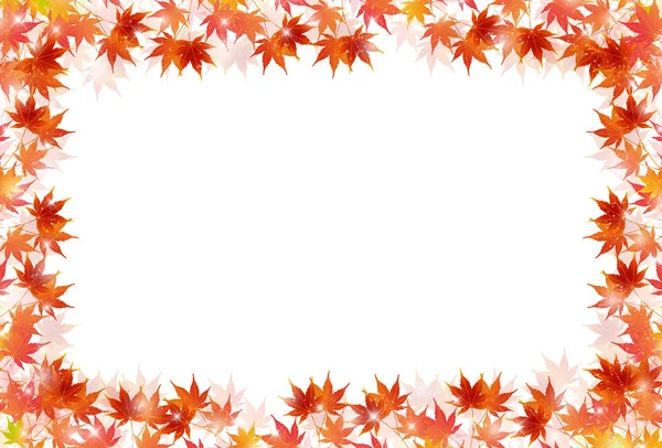 Arce otoño marco fondo — Vector de stock