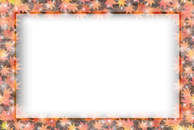 çerçeve arka plan sonbahar yaprakları