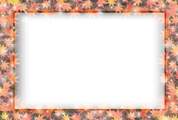 Automne feuilles cadre arrière-plan — Image vectorielle