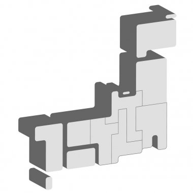 Japonya eşlemek 3d simge