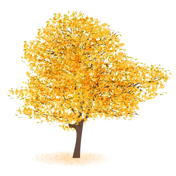 Podzim opustí ikonu Podzimní strom — Stockový vektor