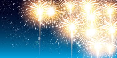 Fireworks gece gökyüzü yaz arka plan