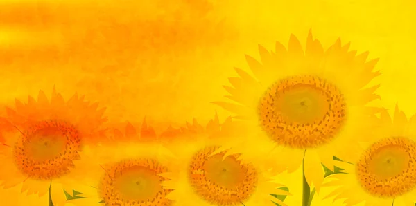 Sonnenblume japanisches Papier Sommer Hintergrund — Stockvektor