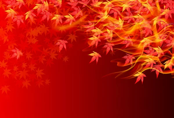 Φύλλα του φθινοπώρου τοπίο πορτοκαλί φόντο — Διανυσματικό Αρχείο