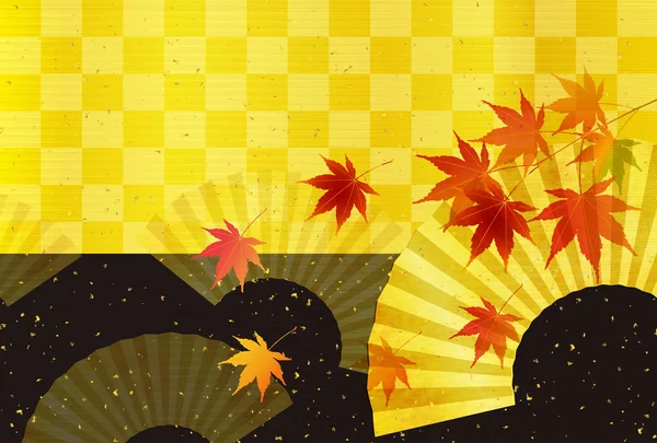 Outono folhas queda japonês papel fundo —  Vetores de Stock