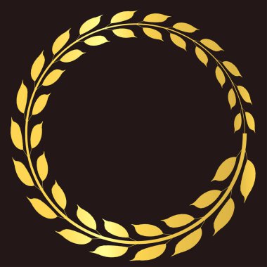 Defne yaprak altın simgesi