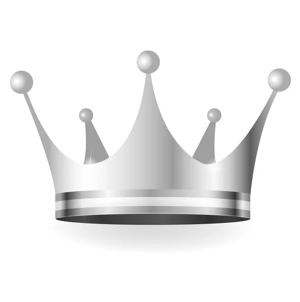 Crown silver ljus ikonen — Stock vektor