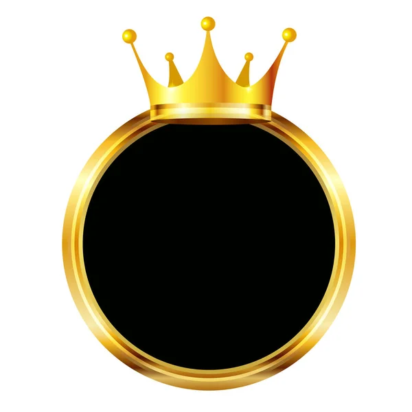 Crown medal gold icon — Stock Vector