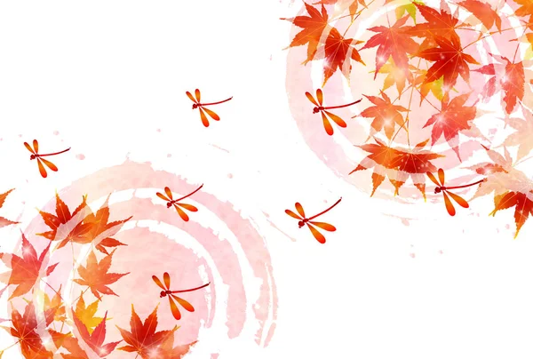 Autumn leaves maple leaf background — Stock Vector