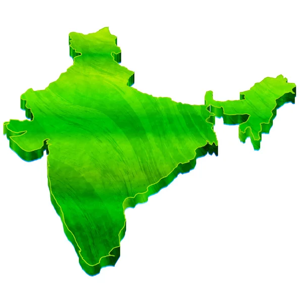 India Mapa Icono de papel japonés — Vector de stock