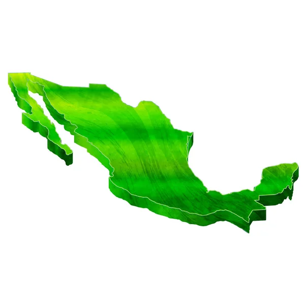 Mexiko Karte japanische Papier-Ikone — Stockvektor