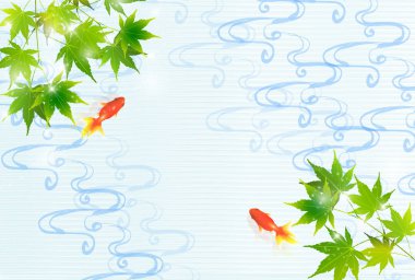 Japon balığı Maple Leaf arka plan