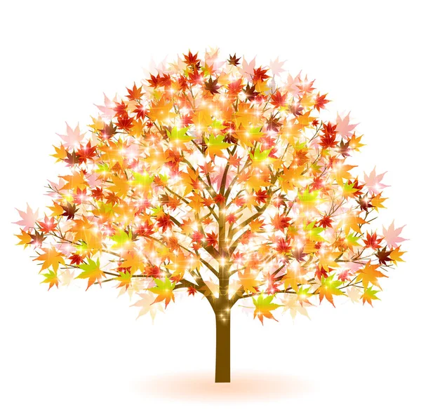 Icono de hoja de arce otoño — Vector de stock
