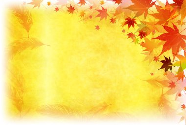 Sonbahar Japon kağıt arka plan sonbahar yaprakları