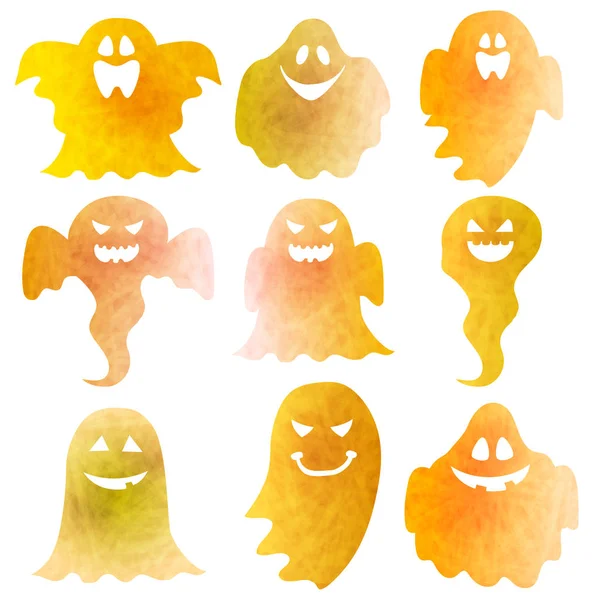 Ícone de queda de fantasma de Halloween — Vetor de Stock
