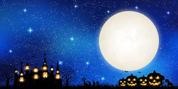 Halloween Kürbis Herbst Hintergrund — Stockvektor