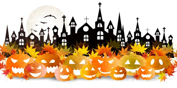 Halloween calabaza otoño fondo — Vector de stock