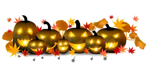 Halloween citrouille automne icône — Image vectorielle