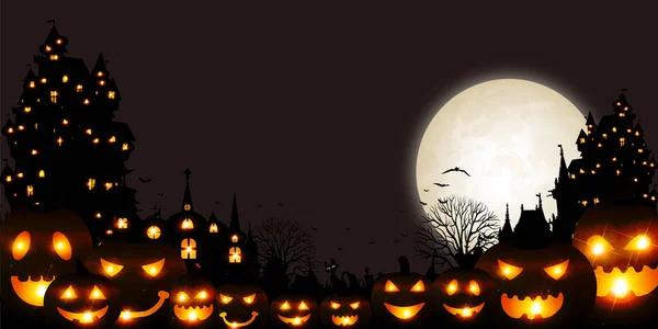 Halloween pumpa hösten bakgrund — Stock vektor