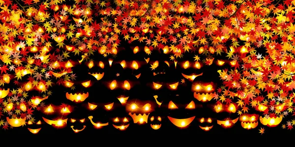 Halloween zucca autunno sfondo — Vettoriale Stock