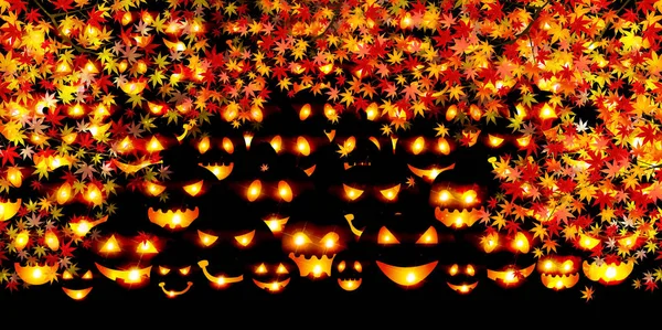 Halloween abóbora outono fundo — Vetor de Stock