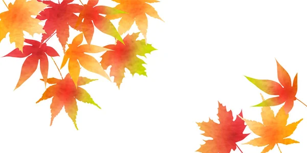 Outono folhas queda japonês papel fundo — Vetor de Stock