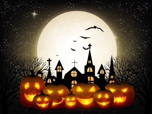 Halloween Kürbis Herbst Hintergrund — Stockvektor