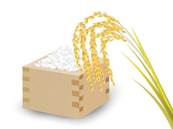 Rijst oogst val pictogram — Stockvector