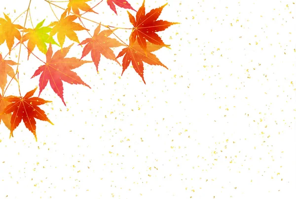 秋天的树叶秋天日本纸背景 — 图库矢量图片