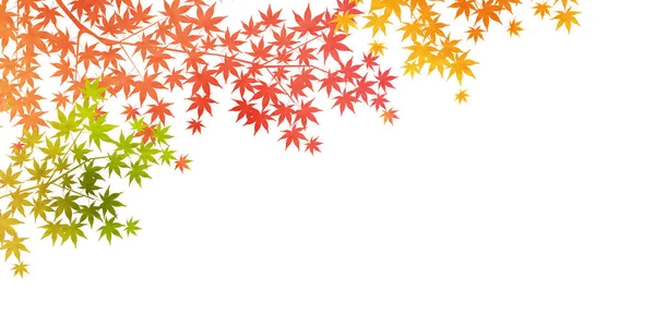 Feuilles d'automne tombent fond de papier japonais — Image vectorielle