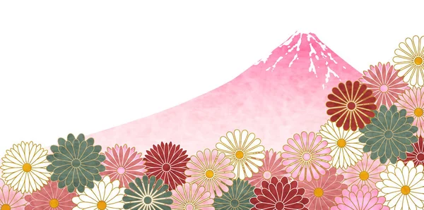 富士菊花图案背景 — 图库矢量图片