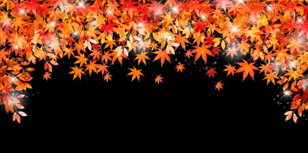 Arce otoño hoja fondo — Vector de stock