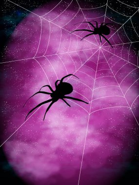 Halloween örümcek sonbahar arka plan