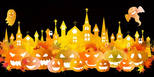 Halloween calabaza otoño fondo — Vector de stock