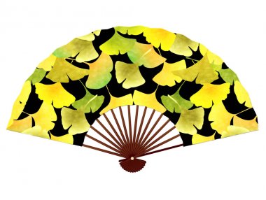 Ginkgo sonbahar yaprakları simgesi düşmek