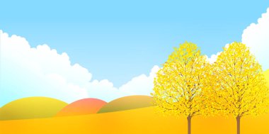 Ginkgo sonbahar arka plan bırakır