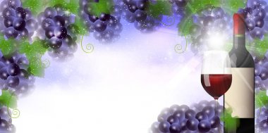 Şarap üzüm cam arka plan