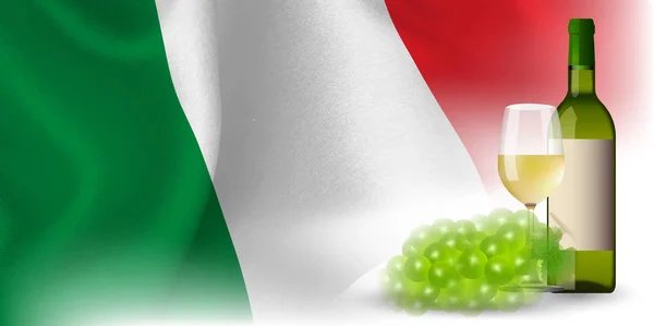 Italien weinflagge hintergrund — Stockvektor