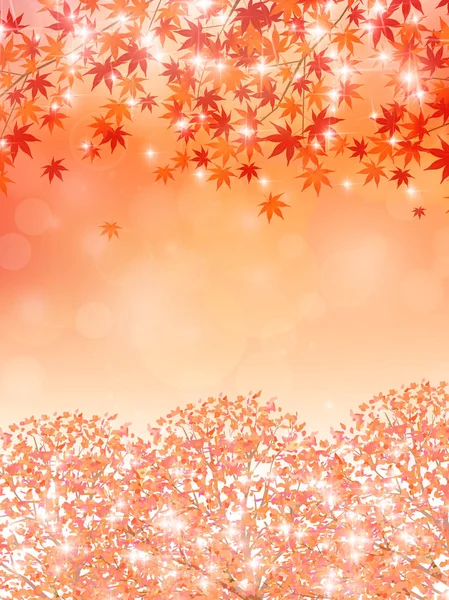 Lönn hösten landskap bakgrund — Stock vektor