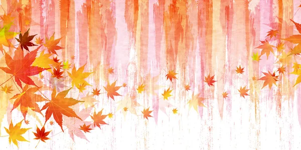 Sonbahar Japon kağıt arka plan sonbahar yaprakları — Stok Vektör