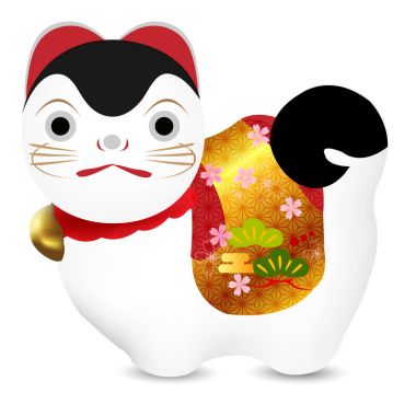 Köpek aslanlar yeni yıl kartı simgesi