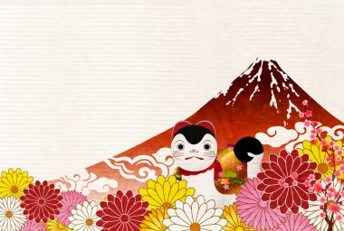 Köpek aslan tebrik kartı arka plan