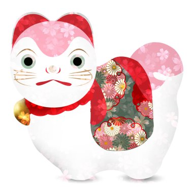 Yeni yıl kartı kiraz ağacı simgesini köpek